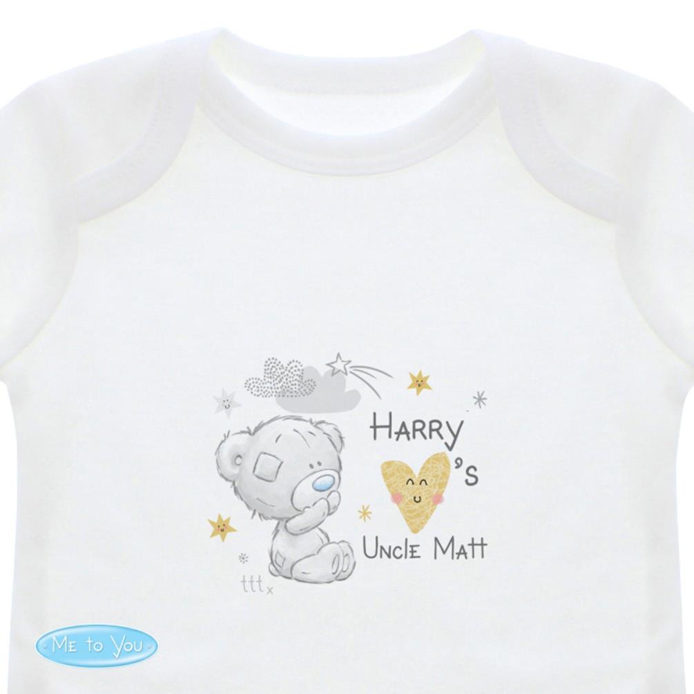 Personalised Tiny Tatty Teddy I Heart Long Sleeved Baby Vest Extra Image 1